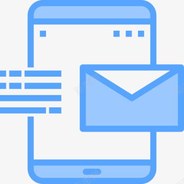 电子邮件平板电脑应用程序5蓝色图标图标