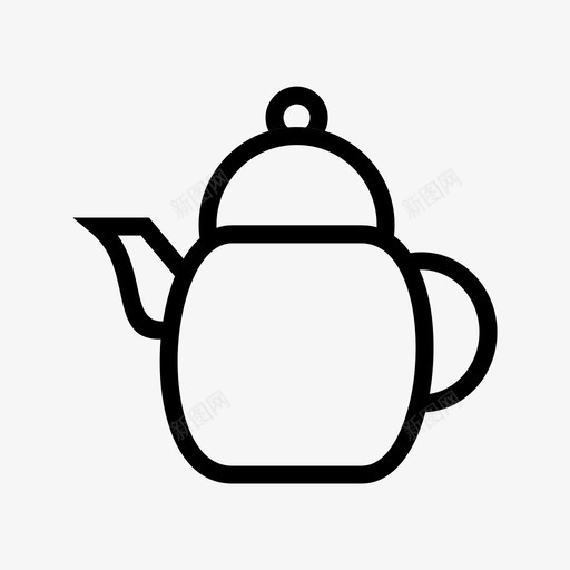 水壶饮料热茶图标svg_新图网 https://ixintu.com 水壶 热茶 茶壶 饮料