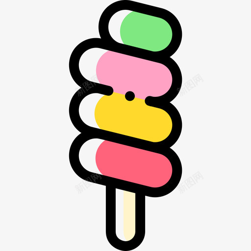 冰淇淋甜点和糖果7颜色省略图标svg_新图网 https://ixintu.com 冰淇淋 甜点和糖果7 颜色省略