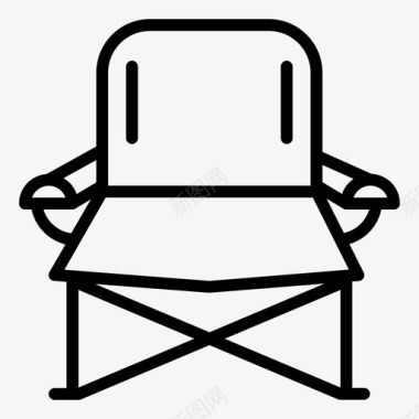 折叠椅野营图标图标