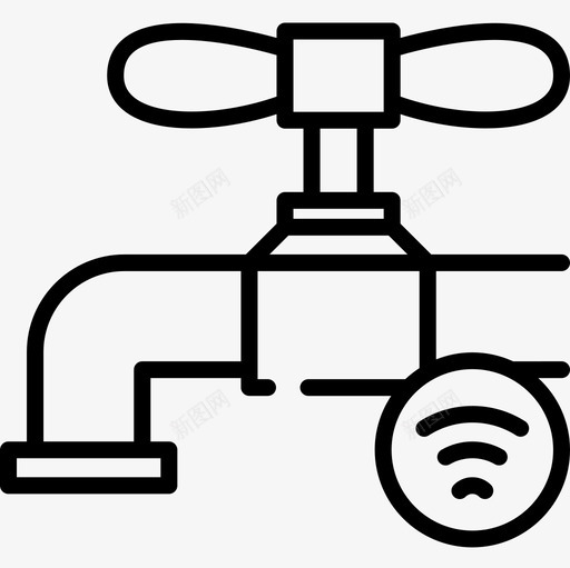 自来水龙头domotics8线性图标svg_新图网 https://ixintu.com domotics 水龙头 线性 自来 自来水