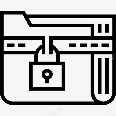 安全文件夹安全118线性图标图标
