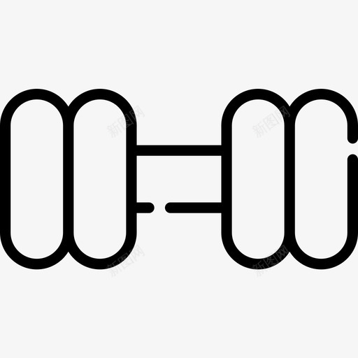 哑铃健康18岁直线型图标svg_新图网 https://ixintu.com 18岁 健康 哑铃 直线 线型