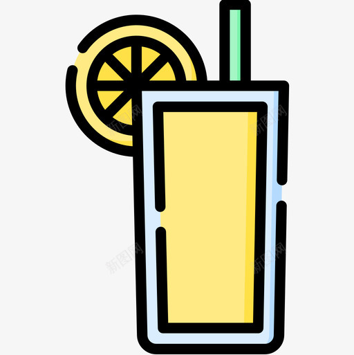 柠檬水野餐56线性颜色图标svg_新图网 https://ixintu.com 柠檬水 线性颜色 野餐56