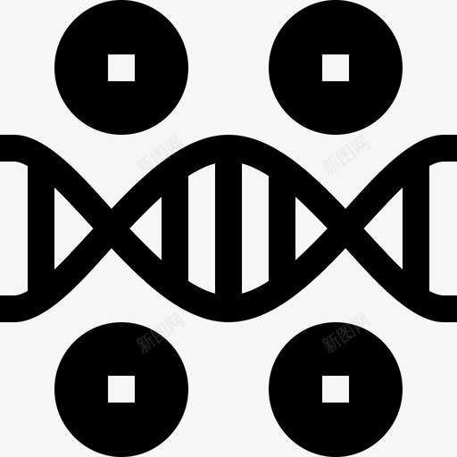 基因生物工程4填充图标svg_新图网 https://ixintu.com 基因 填充 生物工程