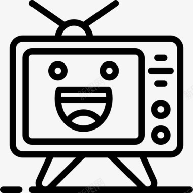 电视可爱的科技3直线型图标图标
