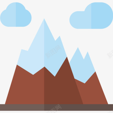 阿尔卑斯山风景61平坦图标图标