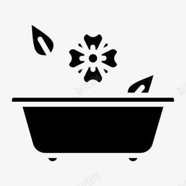 浴缸美容水疗图标图标