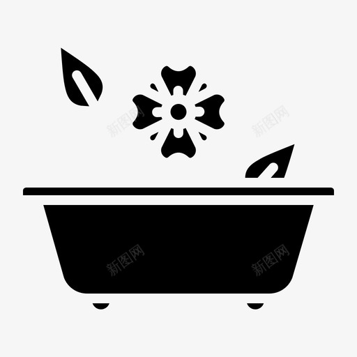浴缸美容水疗图标svg_新图网 https://ixintu.com 水疗 浴缸 美容