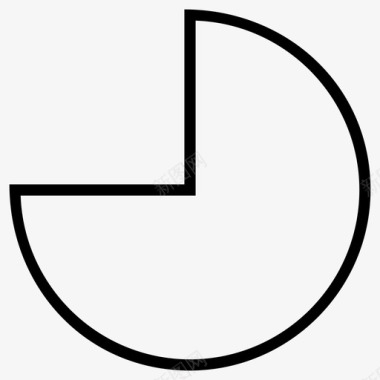 四分之三圆周图标图标