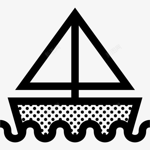 帆船海洋大海图标svg_新图网 https://ixintu.com 大海 帆船 杂点 海洋