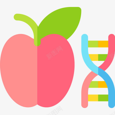 转基因生物工程16扁平图标图标