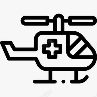 直升机紧急情况21直线型图标图标