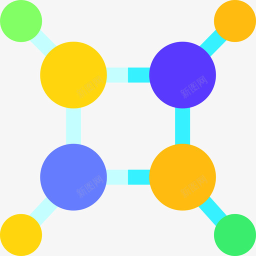 分子物理20平面图标svg_新图网 https://ixintu.com 分子 平面 物理