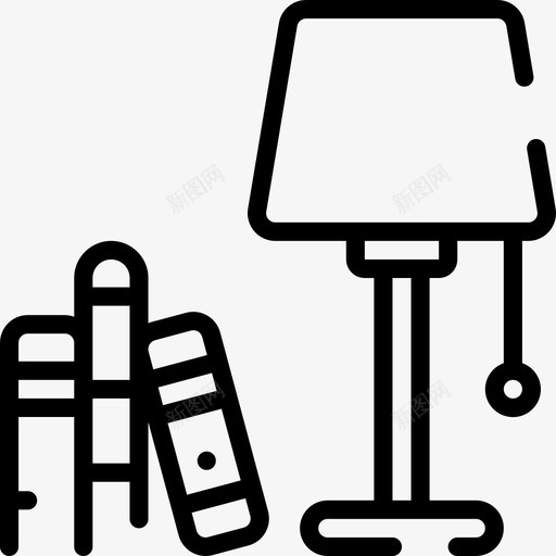 家用电子直线灯图标svg_新图网 https://ixintu.com 家用电子直线灯