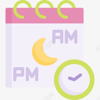 时间表睡觉时间18平图标图标