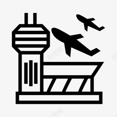 机场飞机商务图标图标