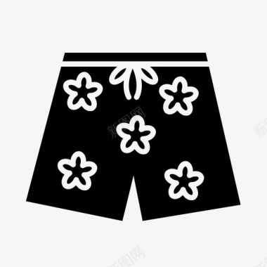 泳裤海滩板短裤图标图标