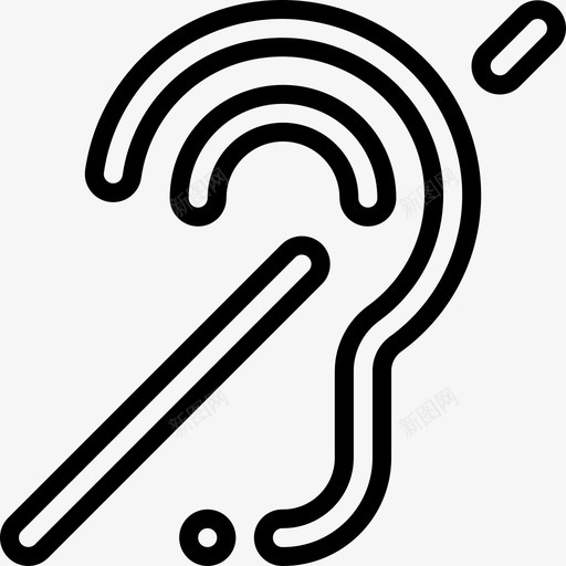 听觉无障碍线性图标svg_新图网 https://ixintu.com 听觉 无障碍 线性
