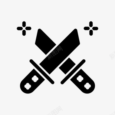 刀剑刃雕文图标图标