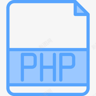 Php文件扩展名5蓝色图标图标