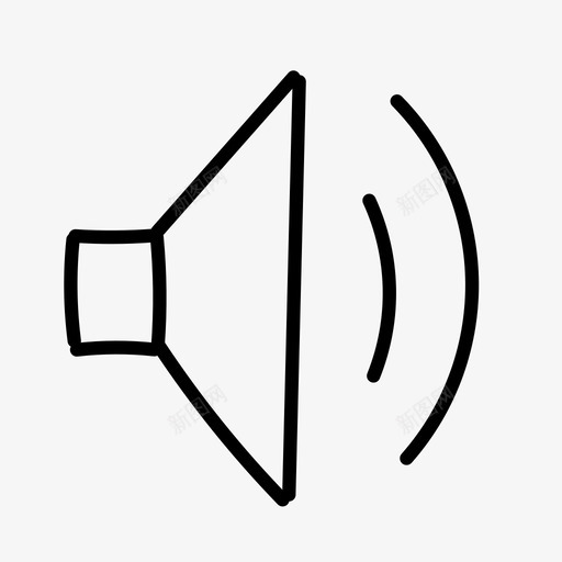 扬声器打开声音图标svg_新图网 https://ixintu.com 声音 手绘 打开 扬声器