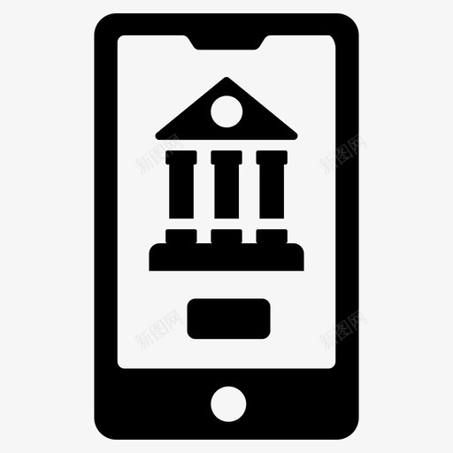 网上银行银行应用程序电子银行图标svg_新图网 https://ixintu.com 手机银行 电子银行 网上银行 银行应用程序 银行金融字形向量图标集