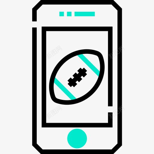 智能手机美式足球20单色图标svg_新图网 https://ixintu.com 单色 手机 智能 美式 足球