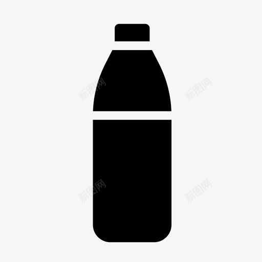 水瓶水饮料图标svg_新图网 https://ixintu.com 厨房 水 水瓶 食物线字形图标 饮料