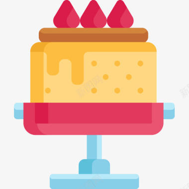 蛋糕圣诞食品饮料平的图标图标