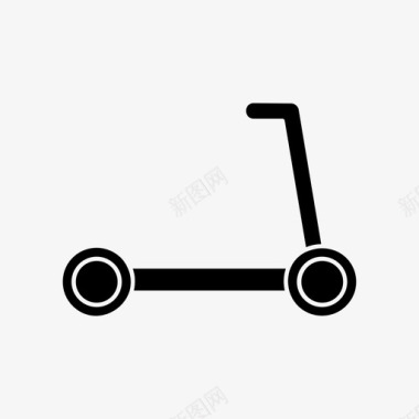 滑板车自行车童年图标图标