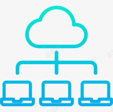 网络网络托管35梯度图标图标