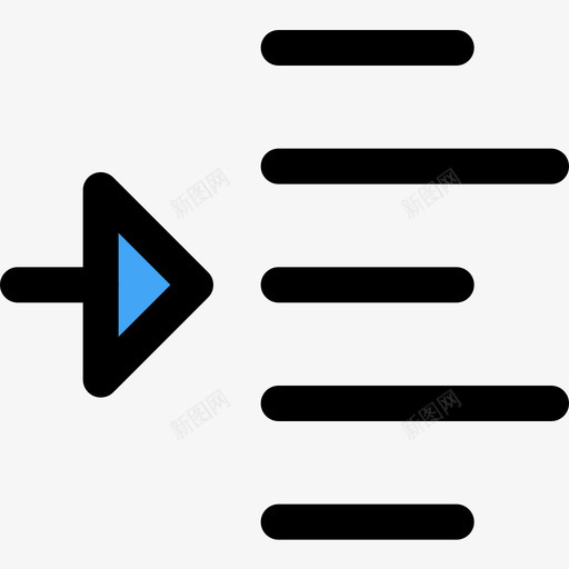 缩进对齐和段落3线颜色图标svg_新图网 https://ixintu.com 对齐和段落3 线颜色 缩进