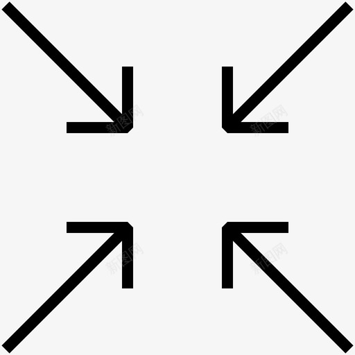 收缩方向指示器图标svg_新图网 https://ixintu.com 指示器 收缩 方向 标志 箭头3