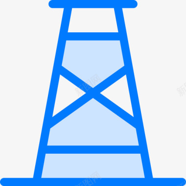 阿拉伯联合酋长国石油塔4号蓝色图标图标