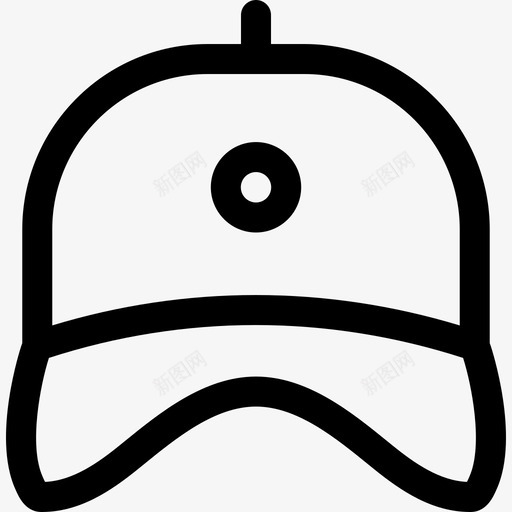 高尔夫球帽37直线型图标svg_新图网 https://ixintu.com 直线型 高尔夫球帽37
