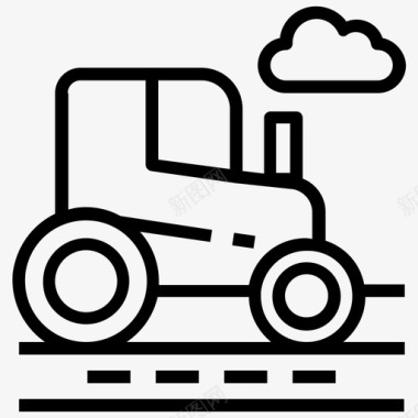 牵引车农业机械农用车图标图标