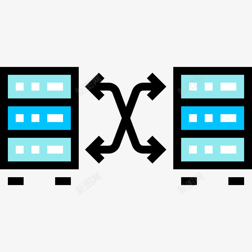 故障转移托管云1线性颜色图标svg_新图网 https://ixintu.com 托管 故障 线性 转移 颜色