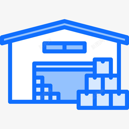 仓库102号交货蓝色图标svg_新图网 https://ixintu.com 102号交货 仓库 蓝色