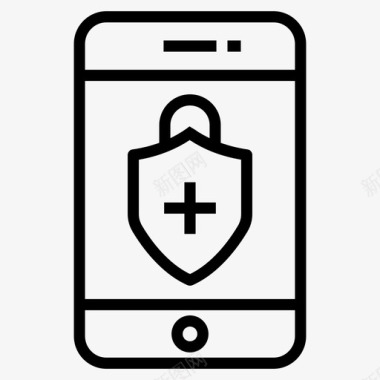 手机安全锁定手机受保护手机图标图标