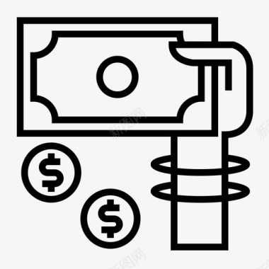 收入金钱利润图标图标