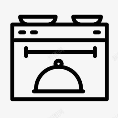 烤箱盘子食物图标图标