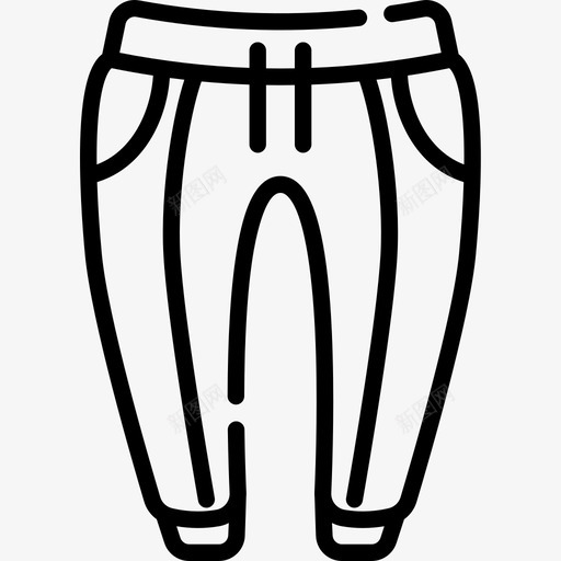 运动裤衣服108直线型图标svg_新图网 https://ixintu.com 直线 线型 衣服 运动