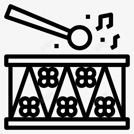 鼓文化音乐图标svg_新图网 https://ixintu.com 帕特 帕特里 文化 管弦乐队 里克 音乐