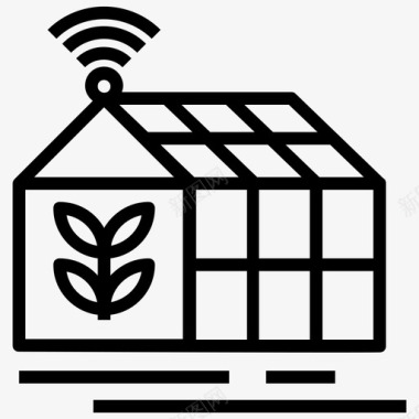 智能农场农场自动化物联网图标图标