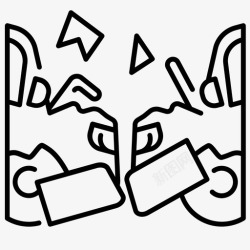 汽车事故的危险事故汽车碰撞图标高清图片