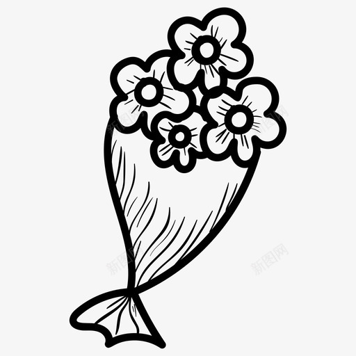 玫瑰花束鲜花香水图标svg_新图网 https://ixintu.com 图标 派对 玫瑰 玫瑰花 生日 自然 花束 香水 鲜花