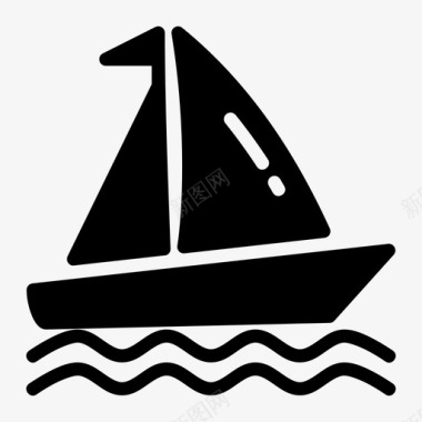 帆船海上船舶图标图标