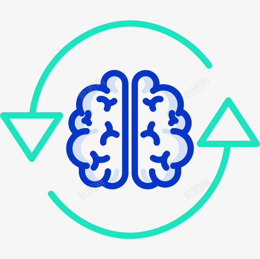 大脑人工智能50轮廓颜色图标svg_新图网 https://ixintu.com 人工智能 大脑 轮廓 颜色