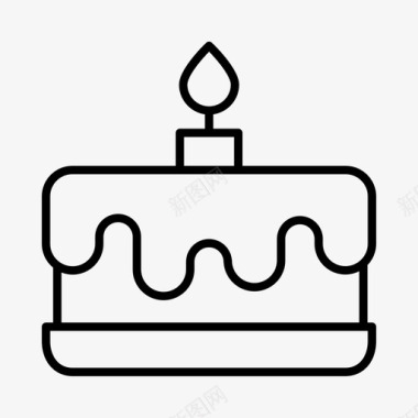 生日蛋糕婴儿婴儿淋浴图标图标